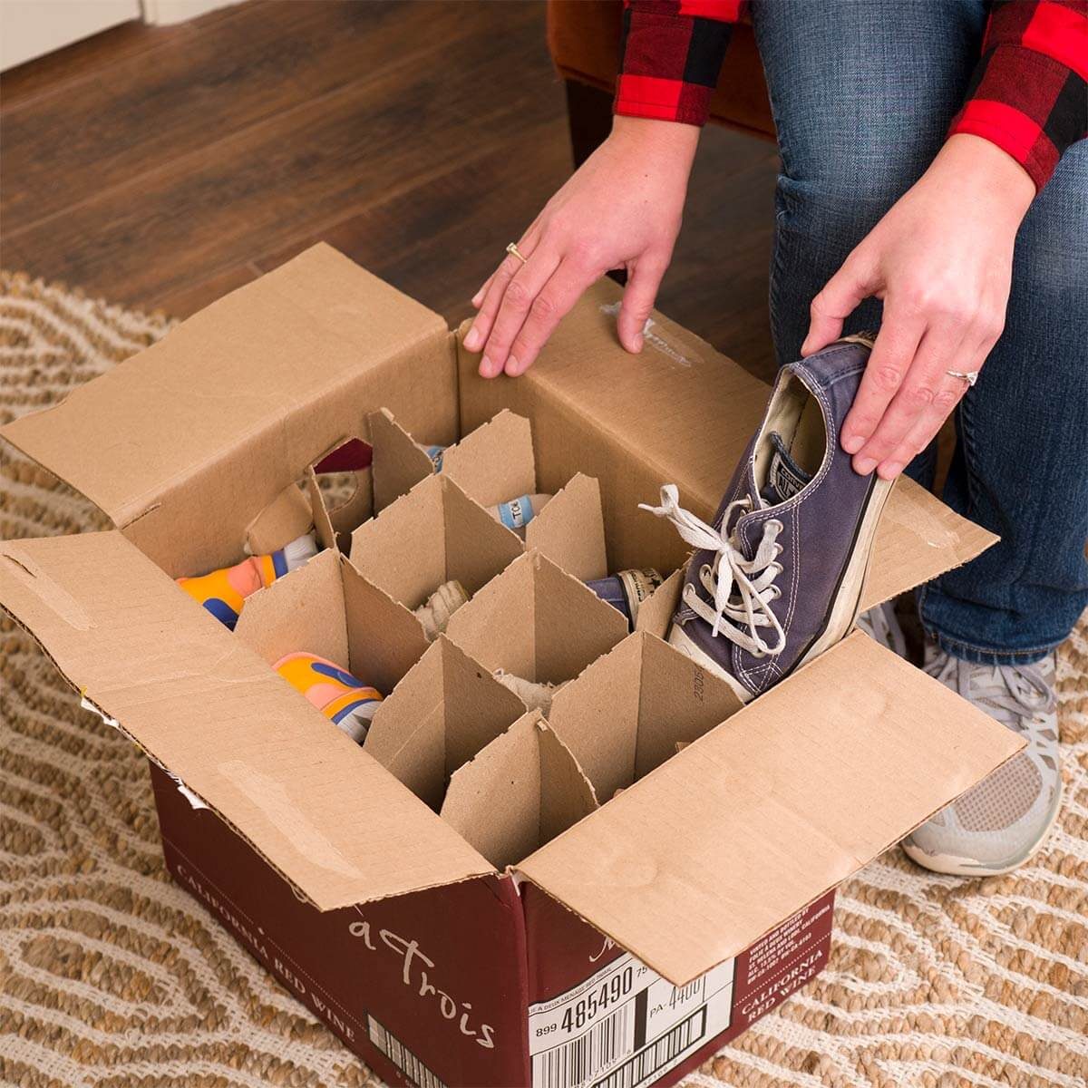 wine box shoe storage container