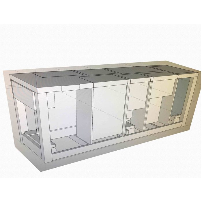sideview of workbench in sketchup
