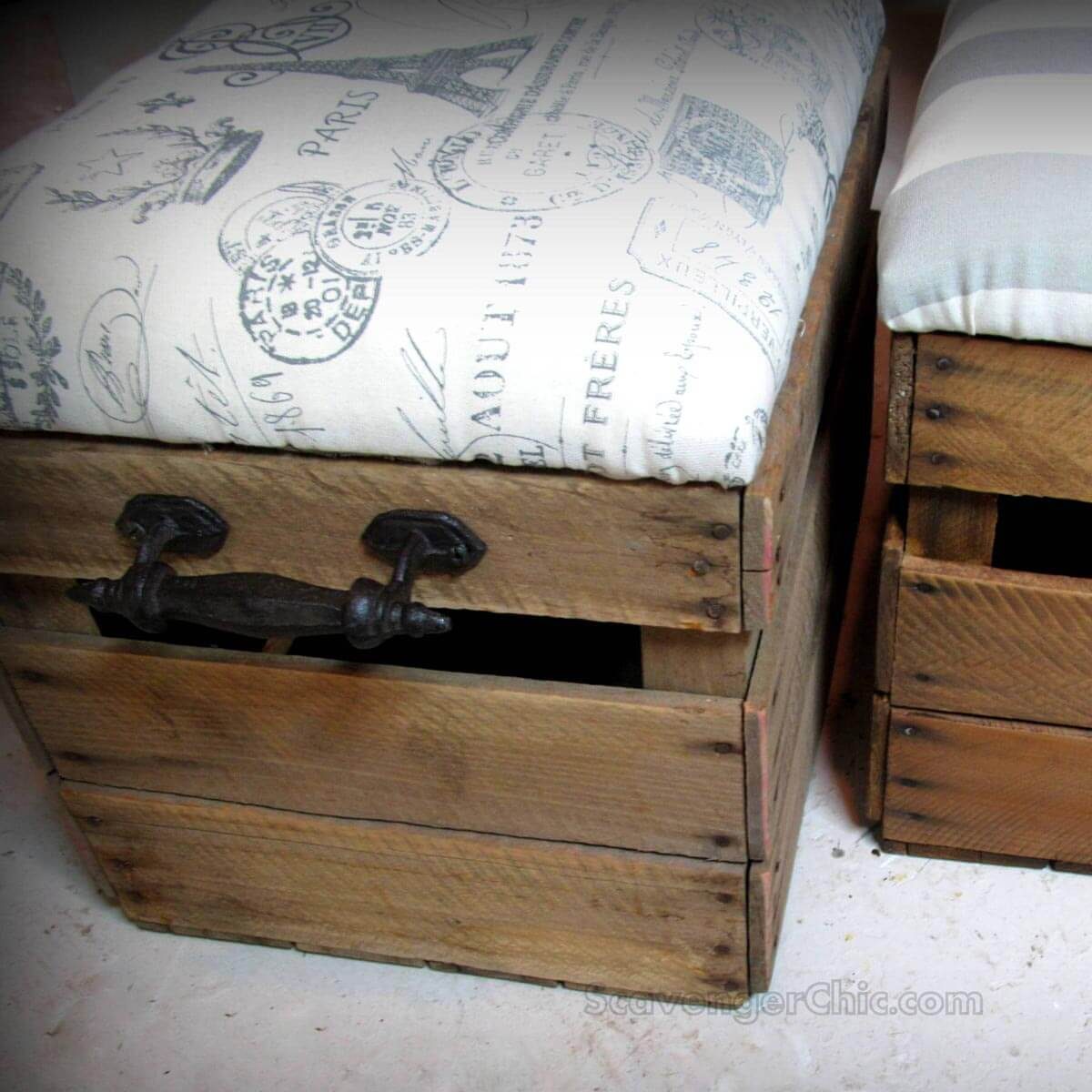 Fruit Crate Ottomans