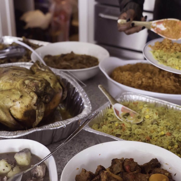 shutterstock_730422505 thanksgiving buffet food turkey