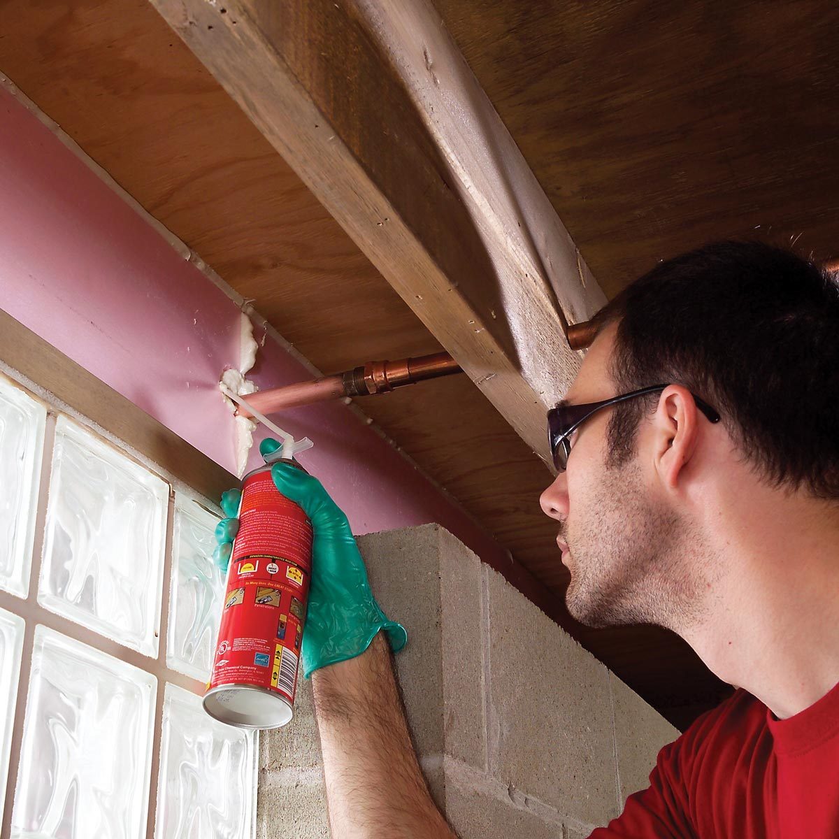 Work on Insulating the Pipes