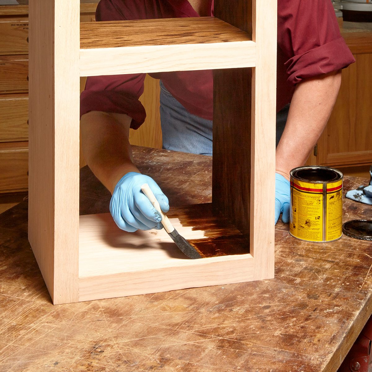 Leave off the back until you apply finish