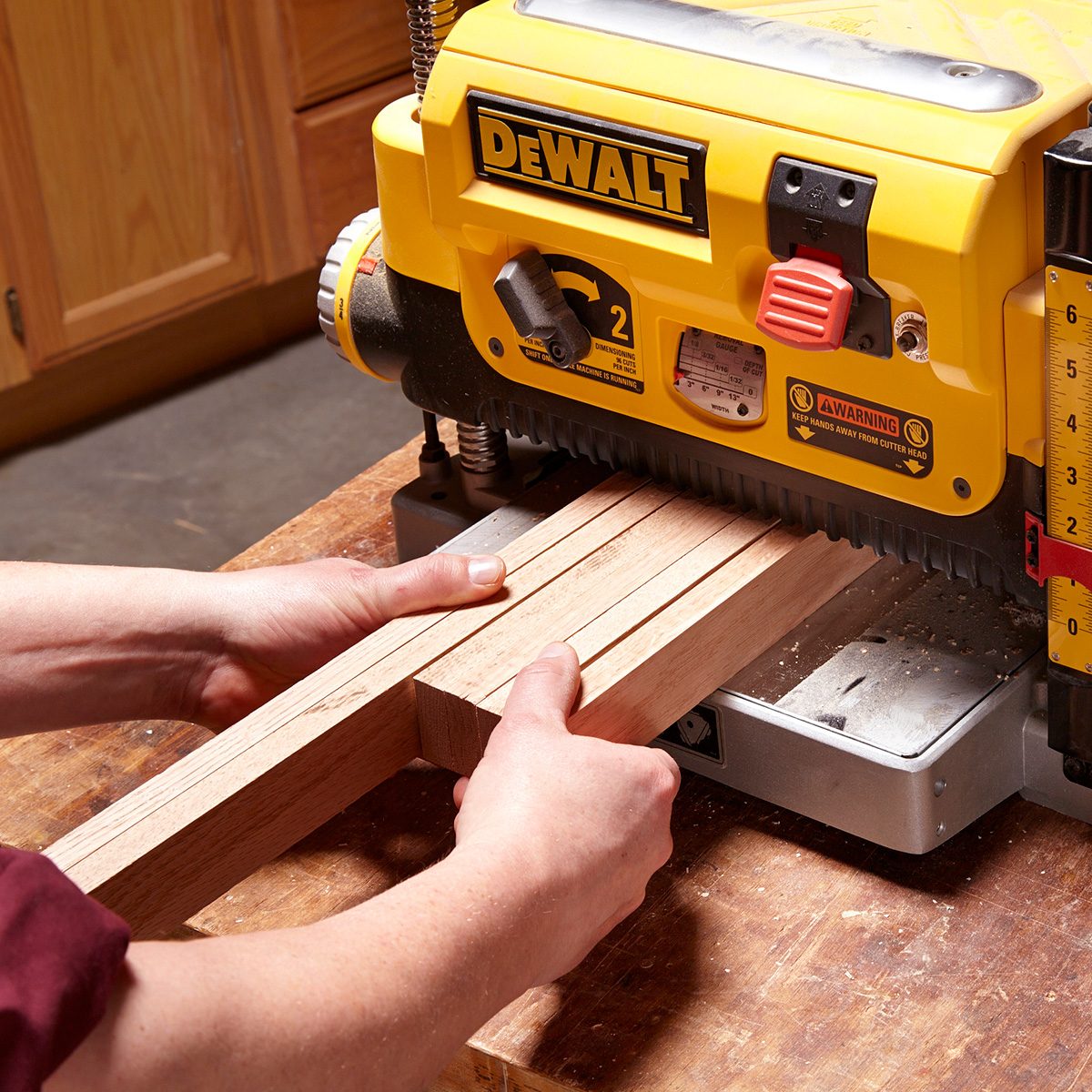 plane boards for accurate frame dimensions and square overhang