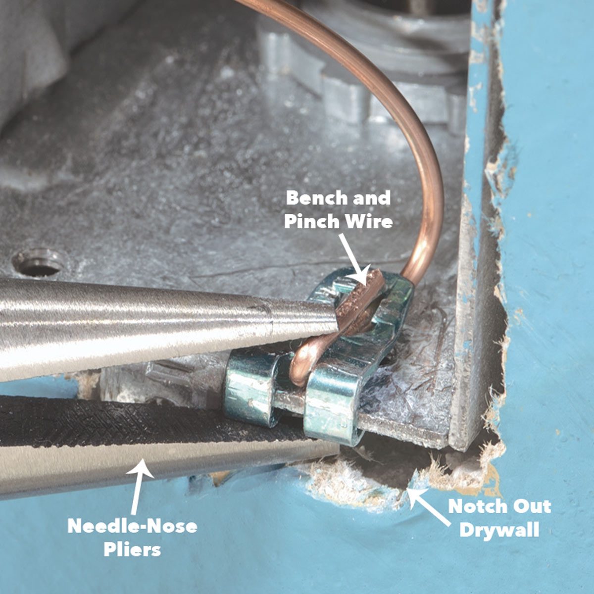 pinch grounding clip wire