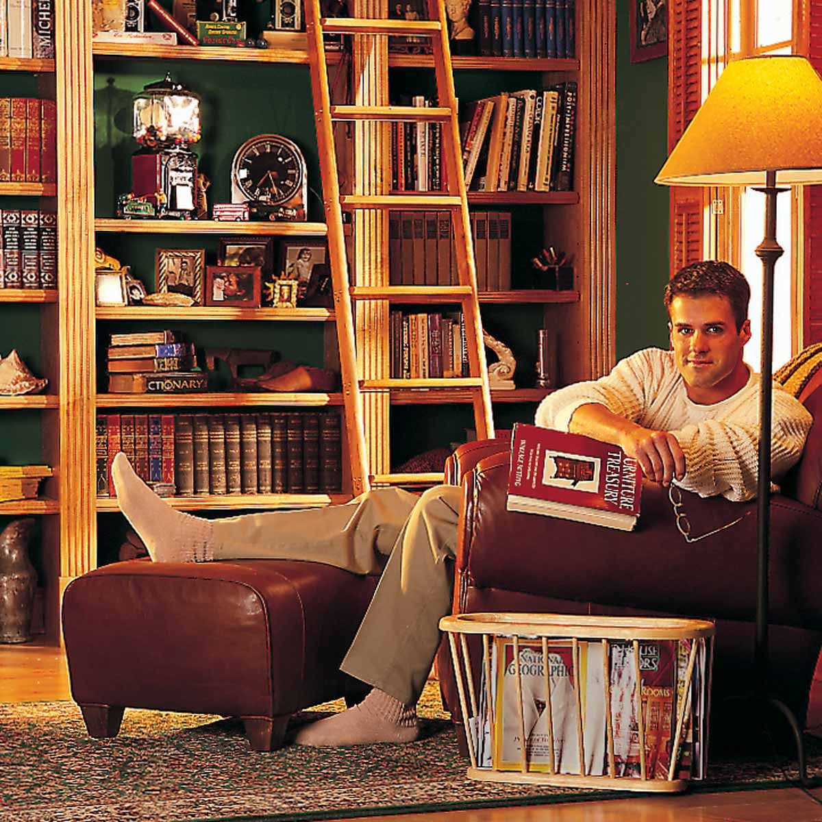 library classic floor to ceiling bookcase bookcase with rolling ladder, fancy bookshelf, home library bookshelves