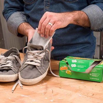 dryer sheets in shoes