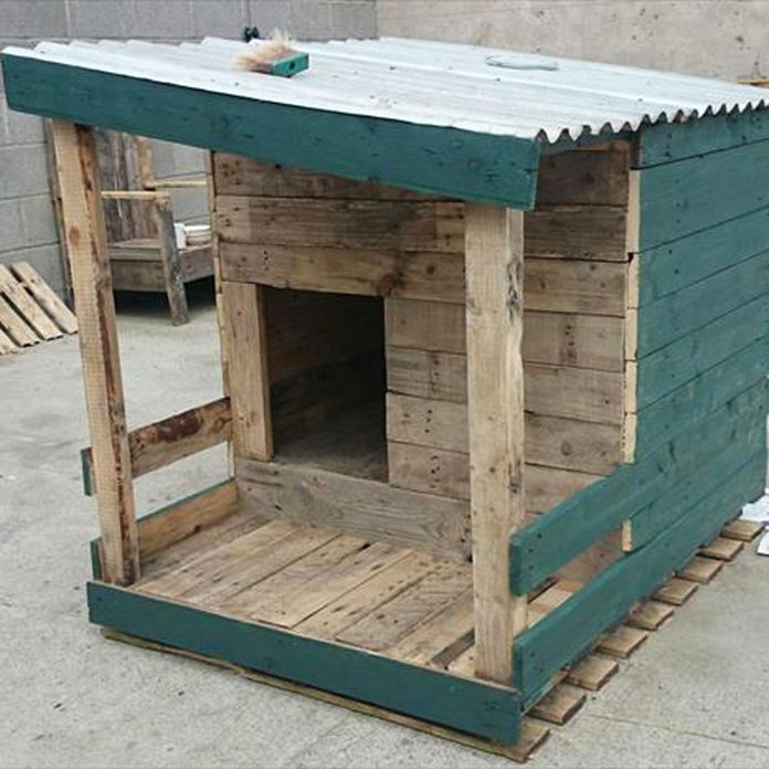 dog-house-built-from-pallet-wood