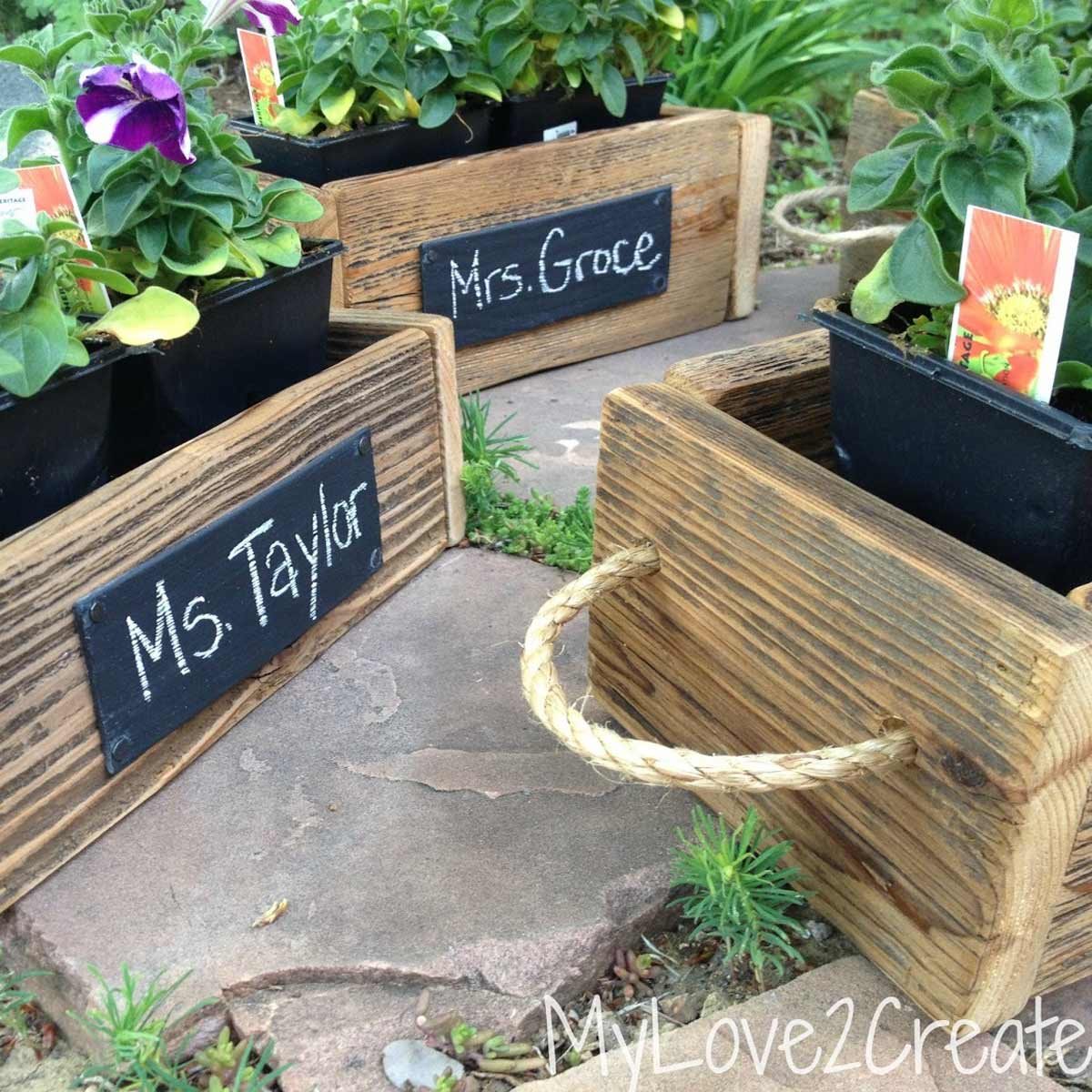 planter labels from blinds