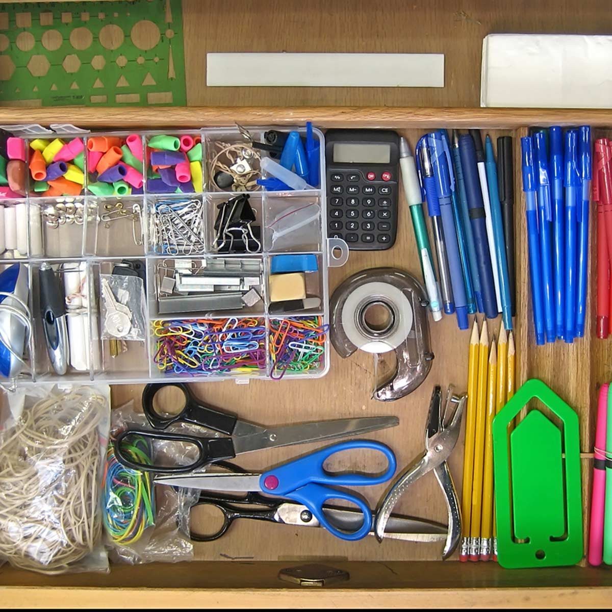 Items in desk drawer home office