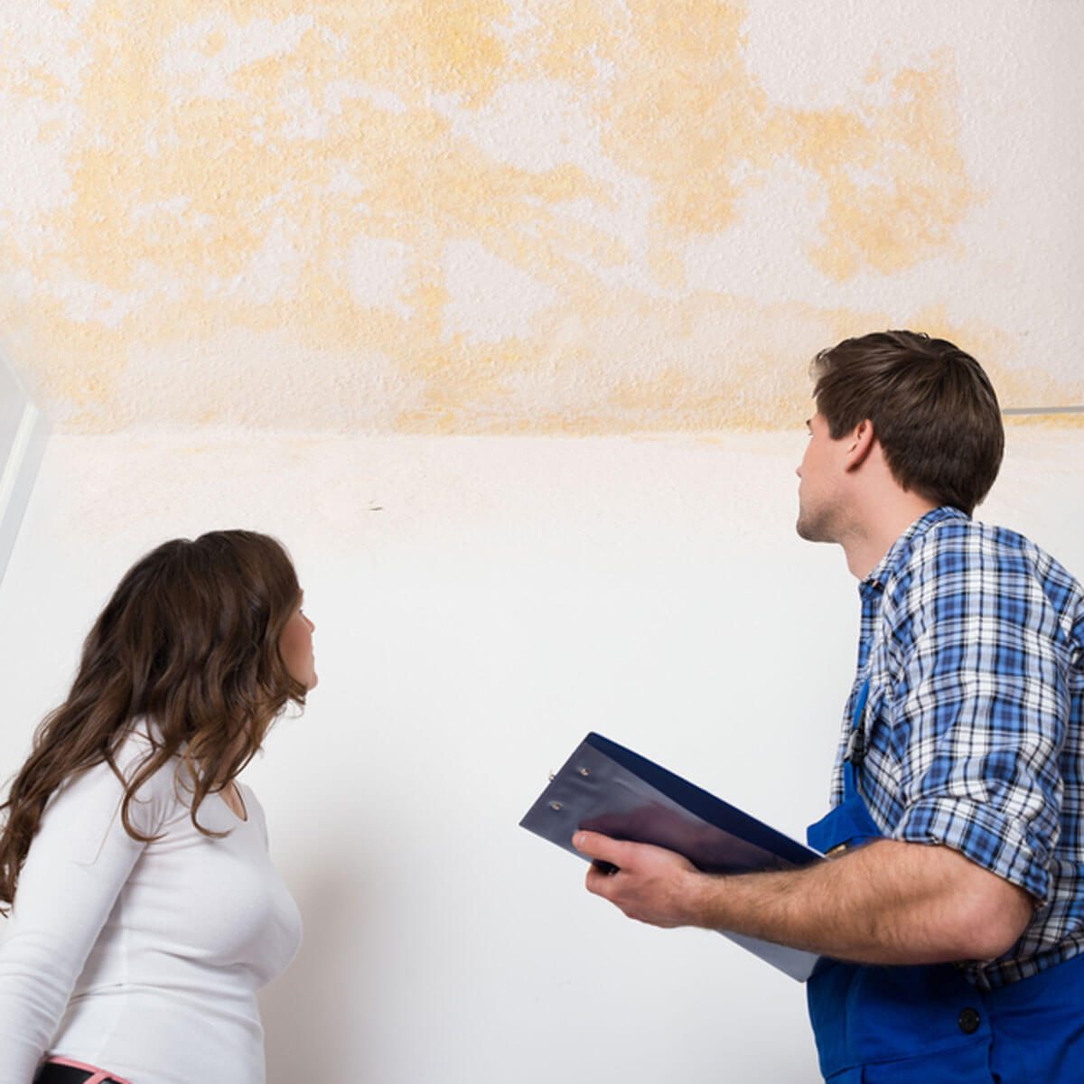 water damaged ceiling inspector renting