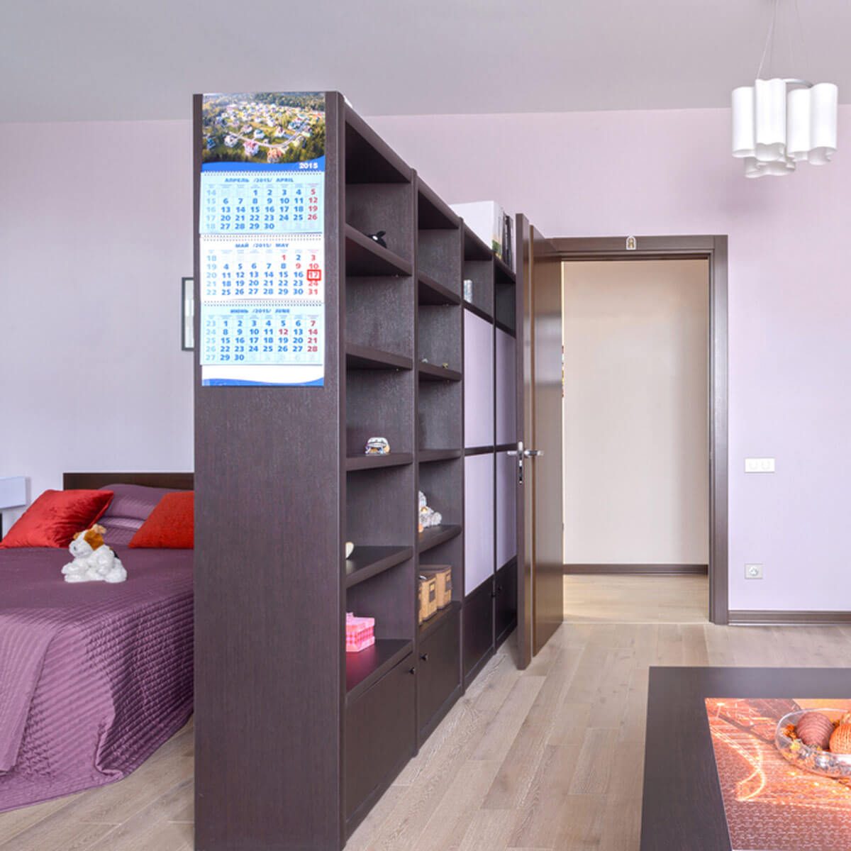 bedroom bookcase divider