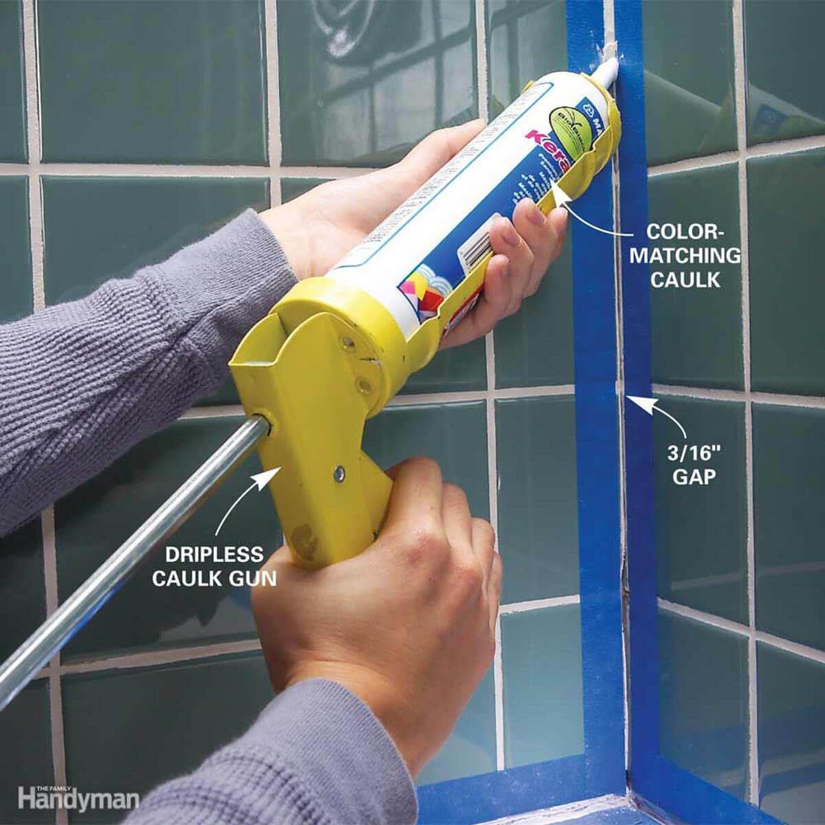 caulk tile