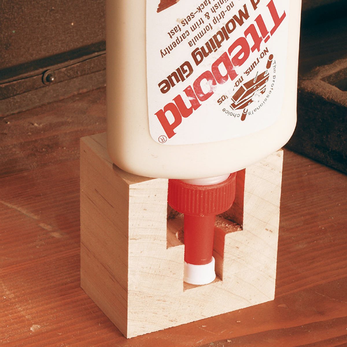 upside down glue bottle brace