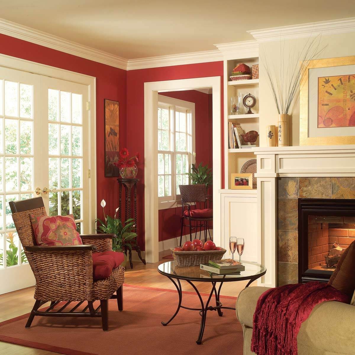 living room crown molding trim