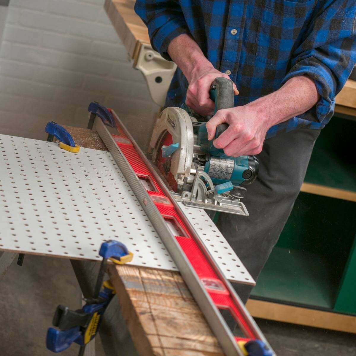 Fold Up Workbench Pegboard