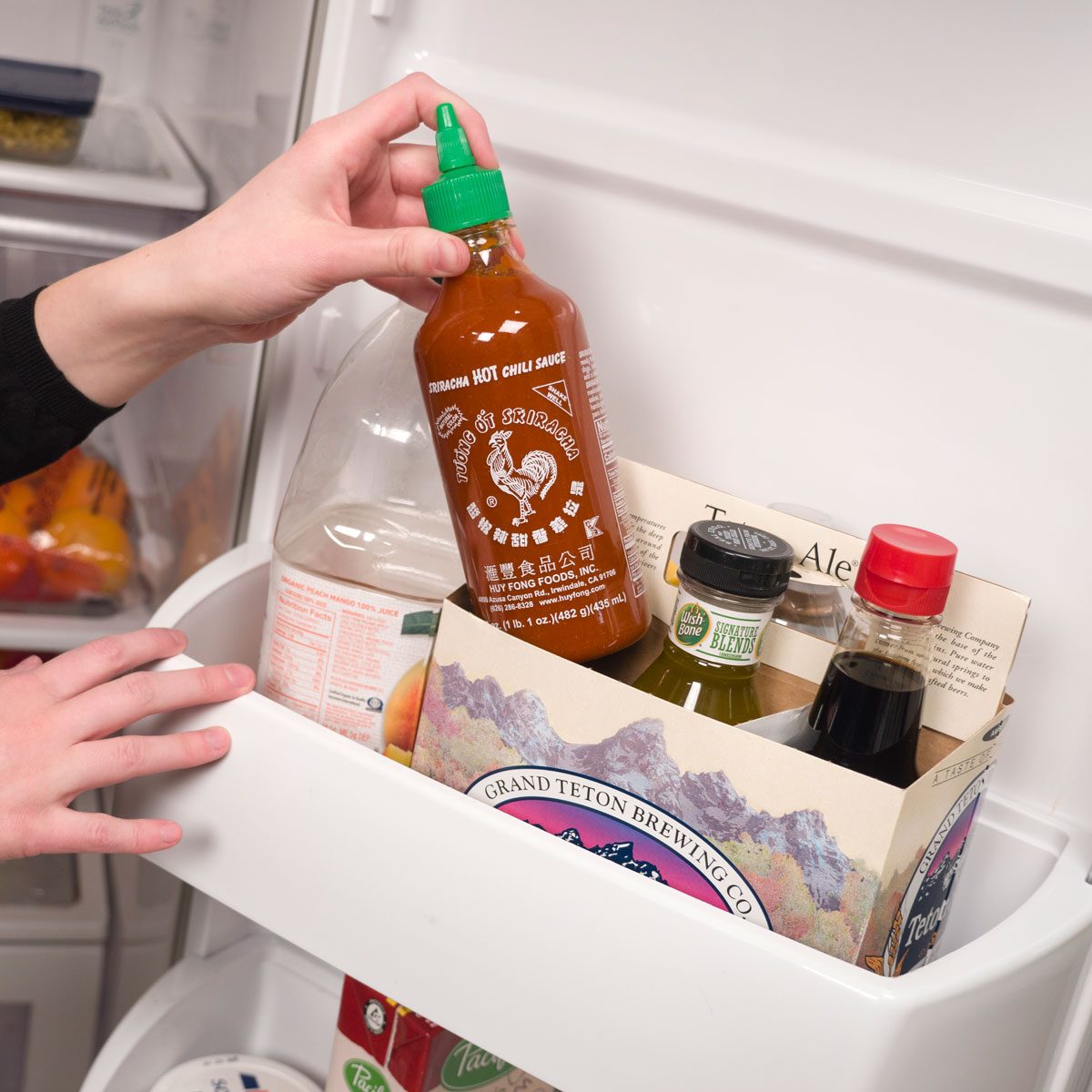 HH Six Pack Organizer Fridge Door Sriracha