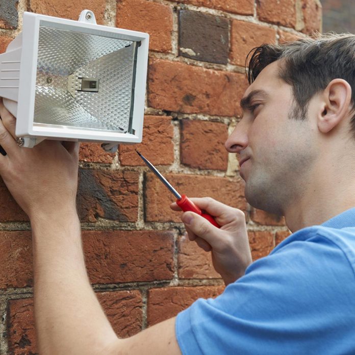 Light on motion sensors surprise burglars