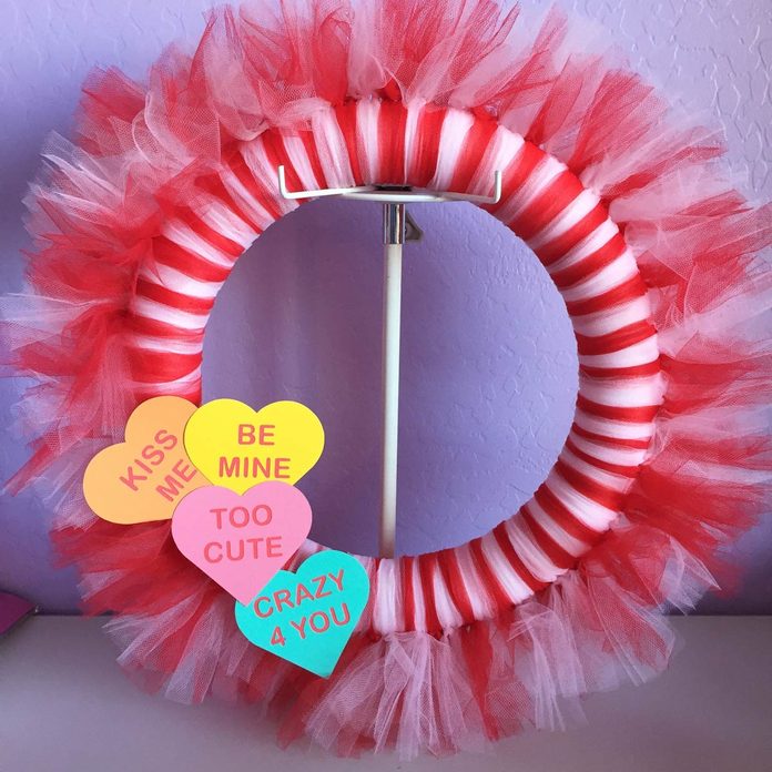 tulle valentine wreath
