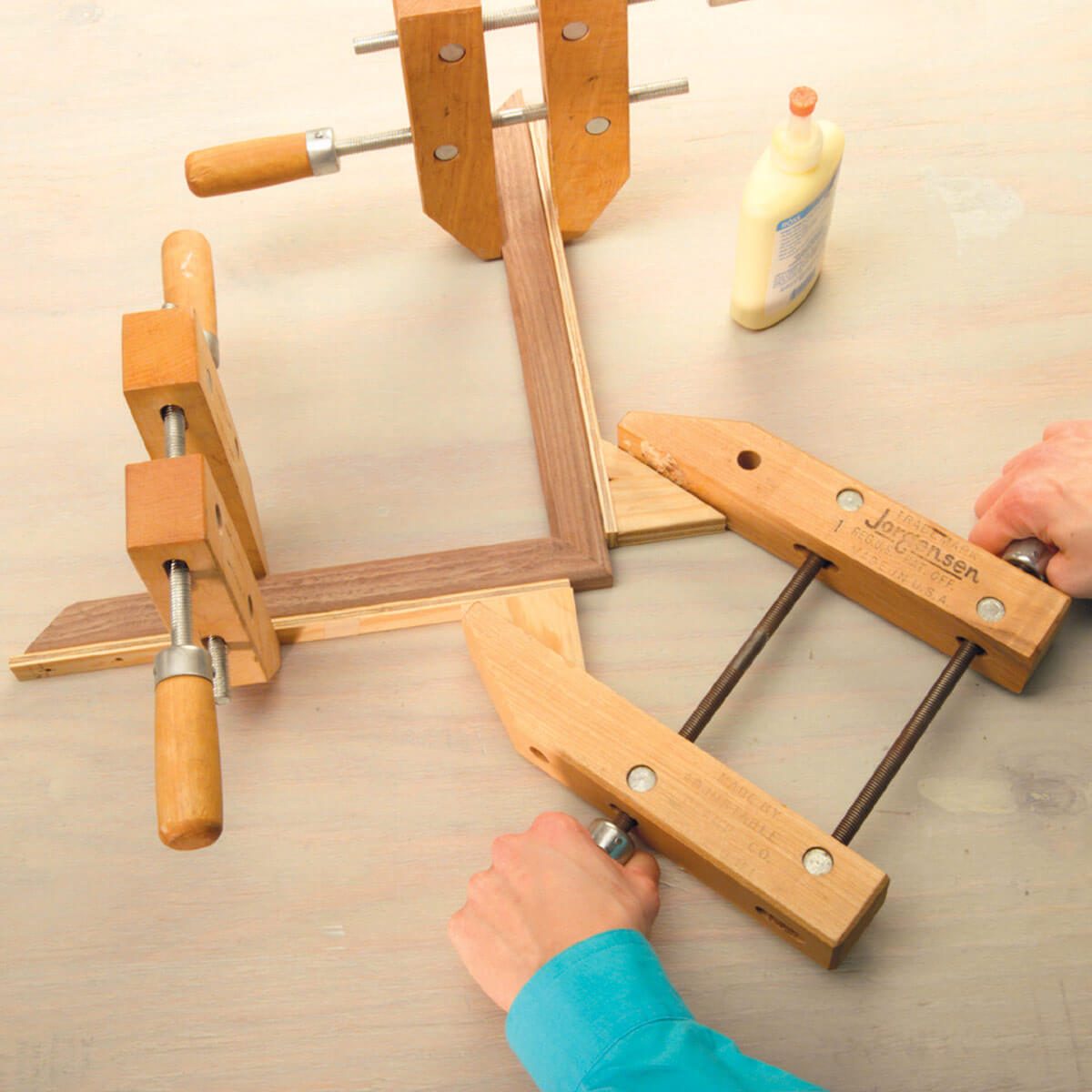 home-made miter clamps