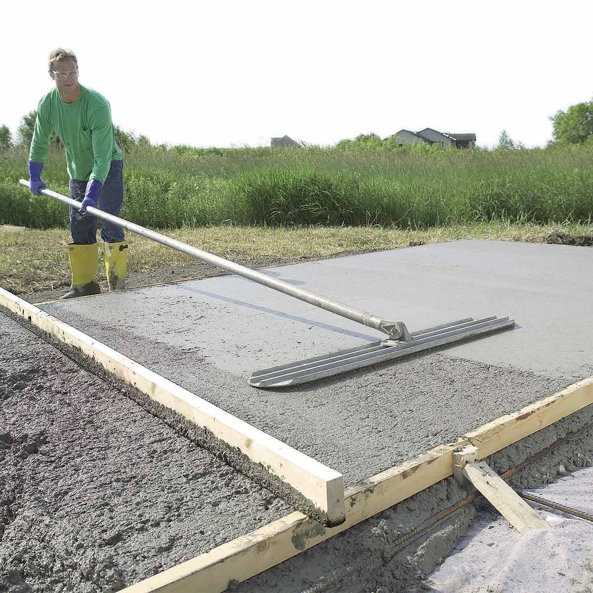 bull float concrete slab