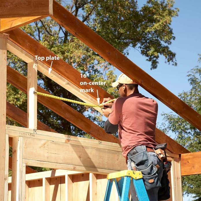 finish wall frame for shed