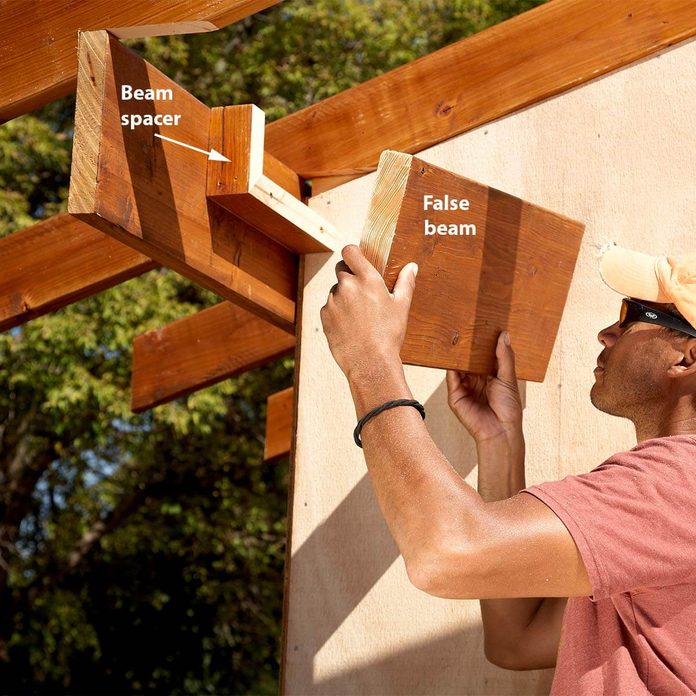 false beams for shed