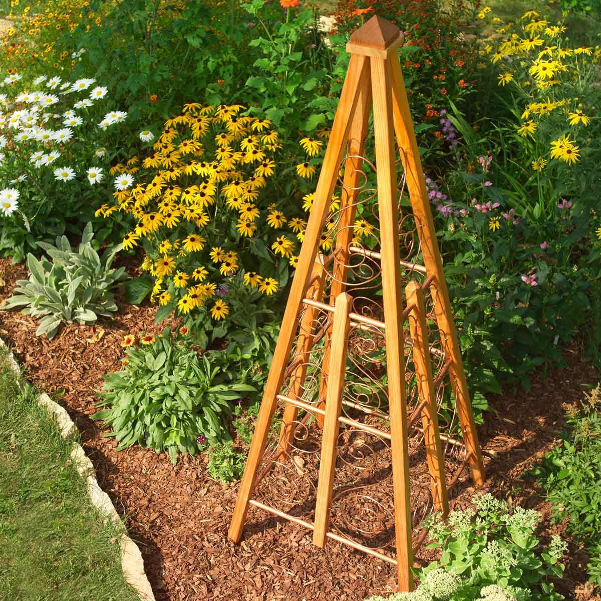copper wire garden trellis