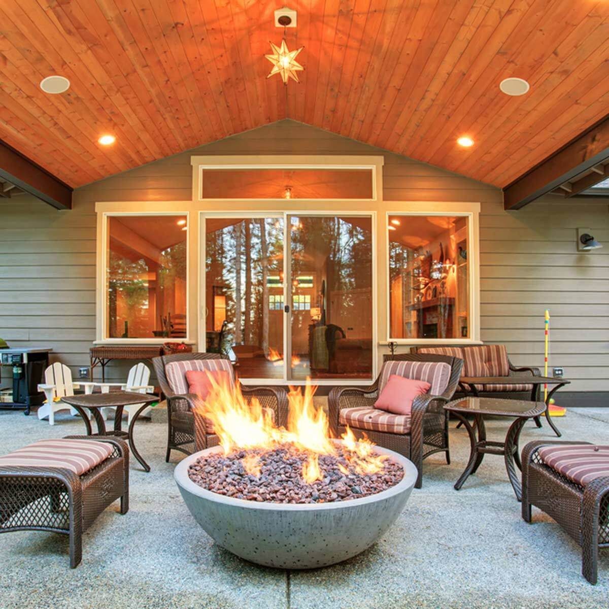 patio with fire pit