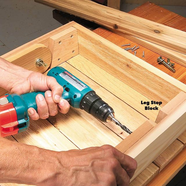 grill table leg stop blocks