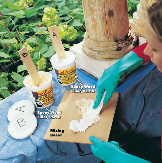 mix the wood epoxy wood rot best exterior wood filler