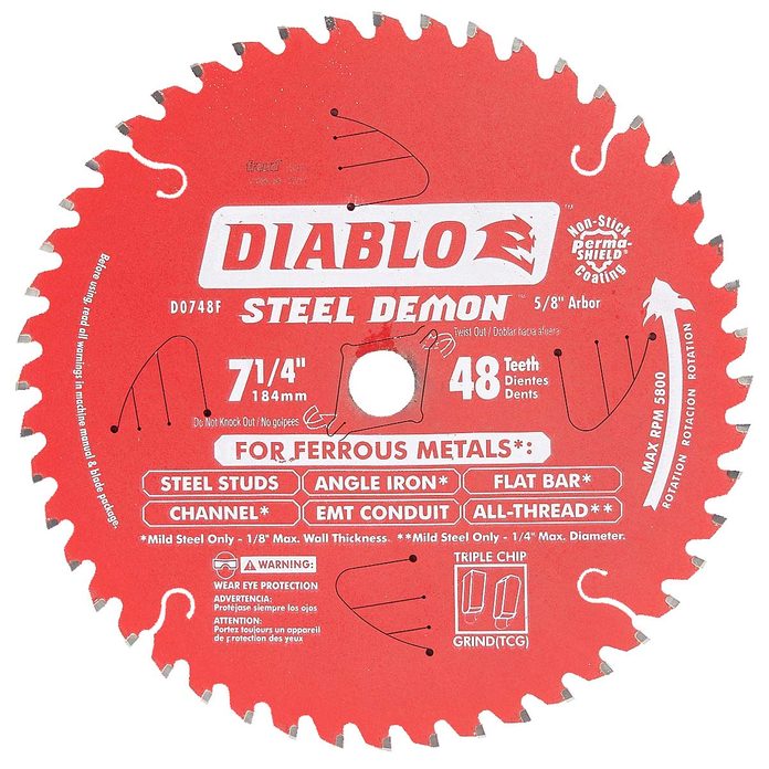 cut metal ferrous metal blade