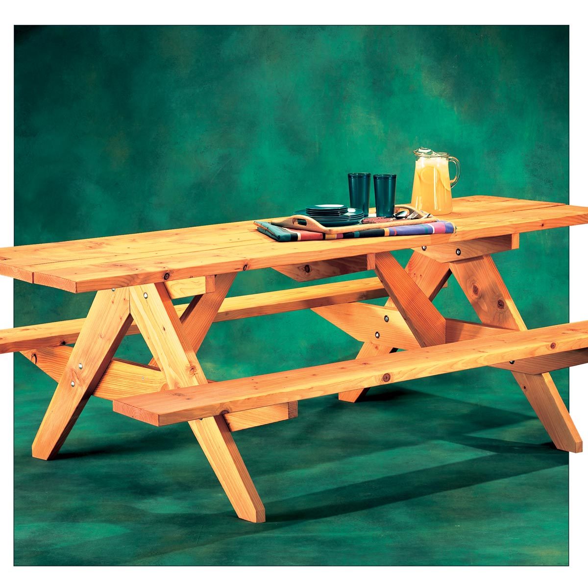 finished a-frame picnic table