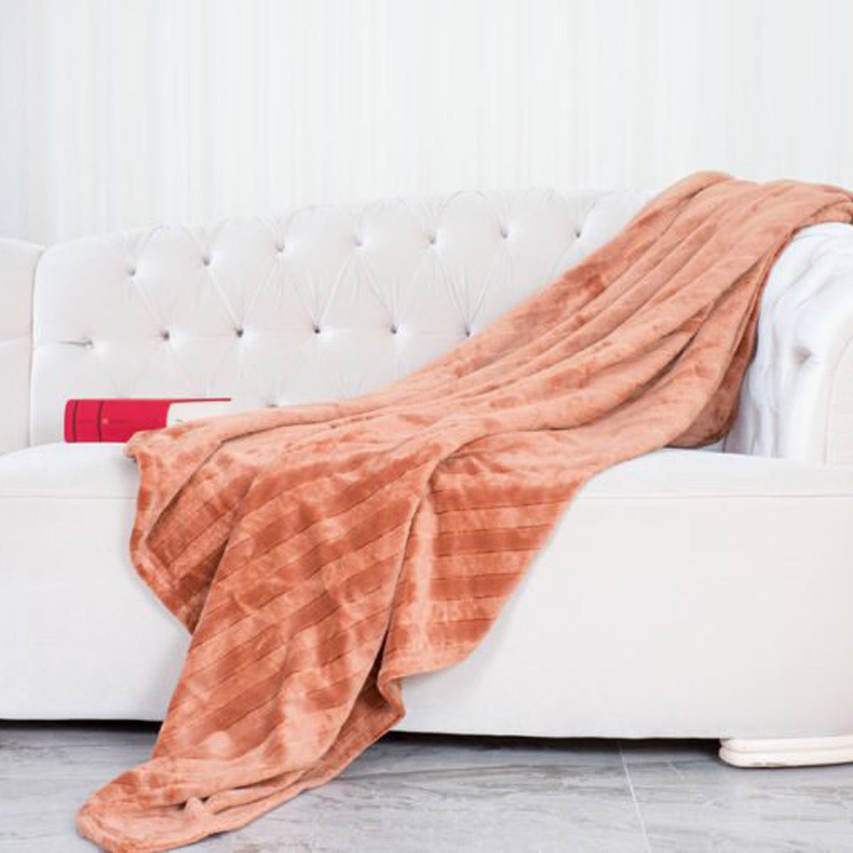 blanket on couch