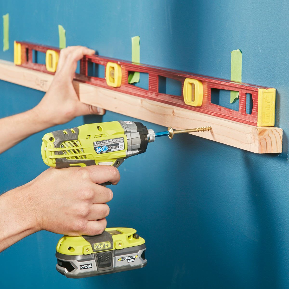 Floating Shelves screw the cleat to the wall