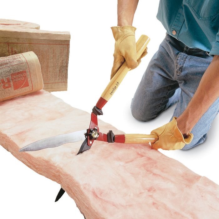 cutting garage insulation
