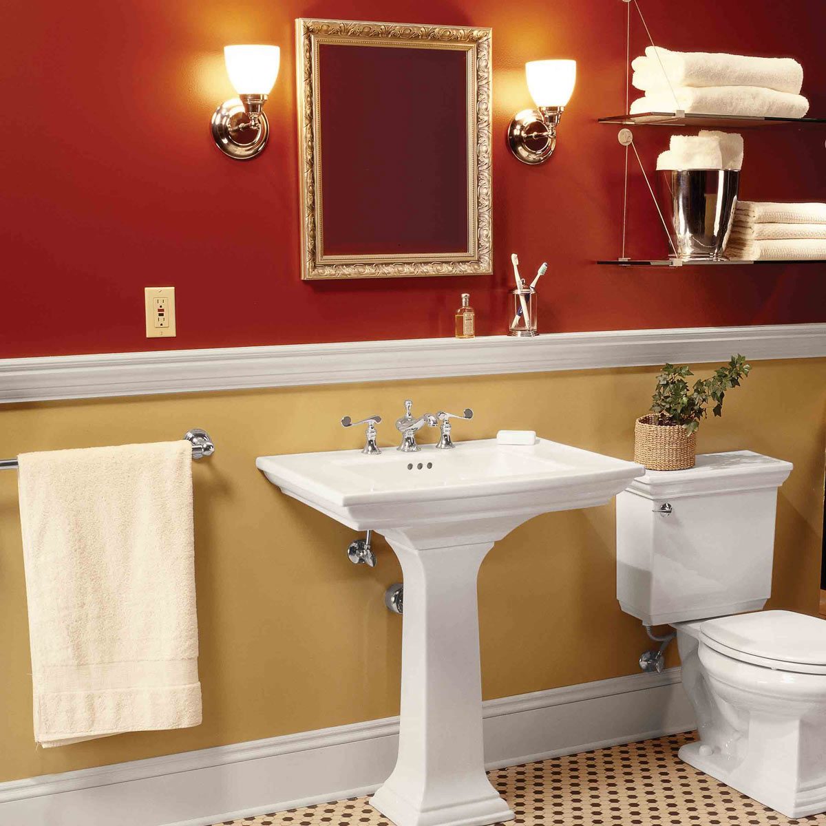 Bathroom remodel pedestal sink