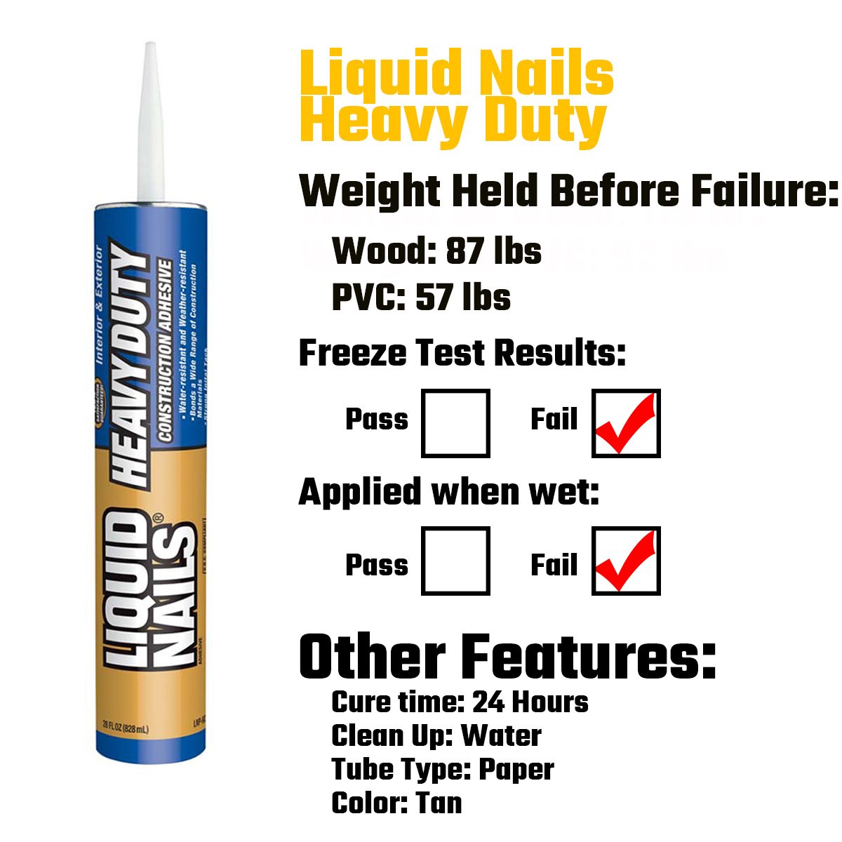 Liquid Nails Heavy Duty