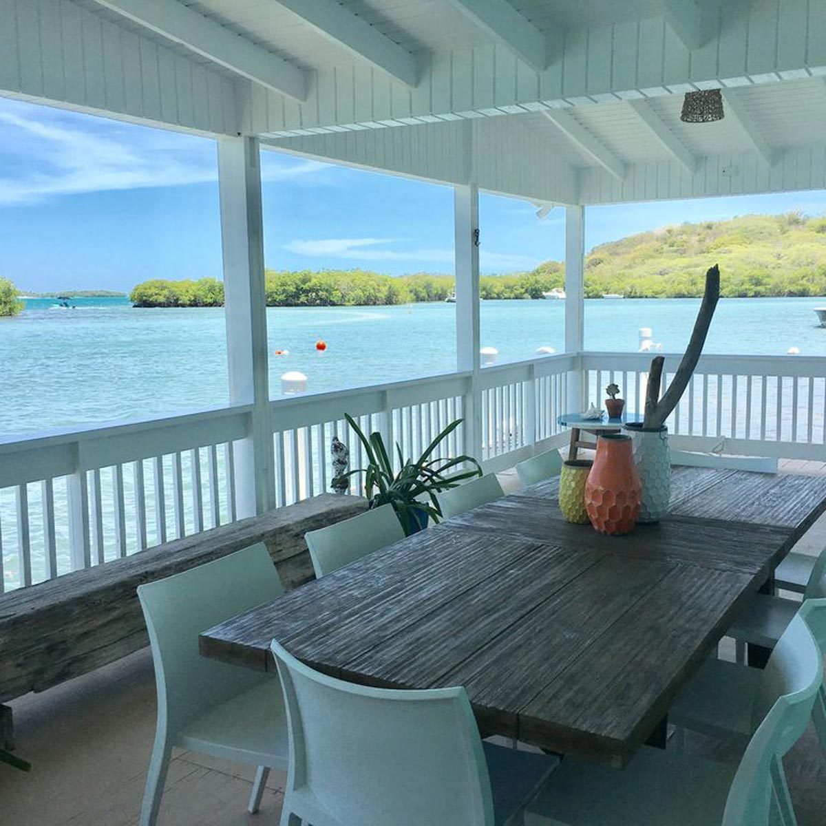 white porch