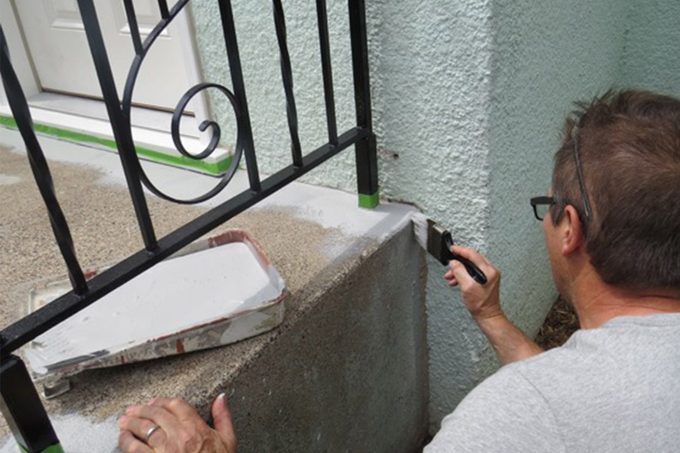 painting concrete stairs