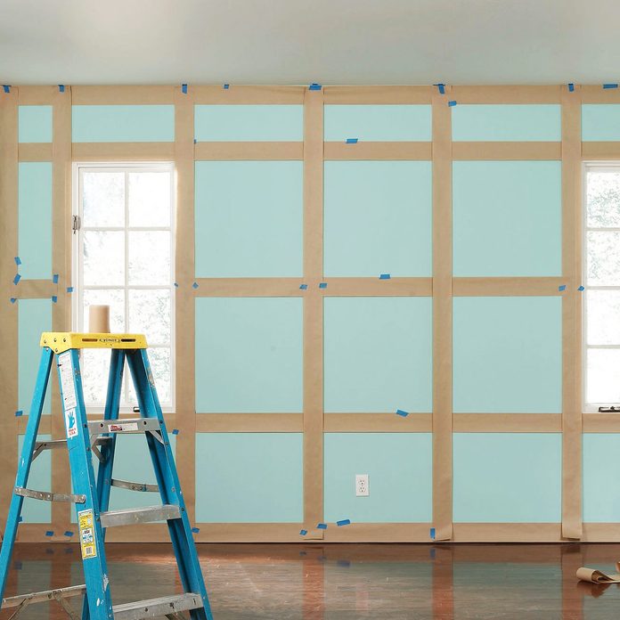 before wall panels bedroom