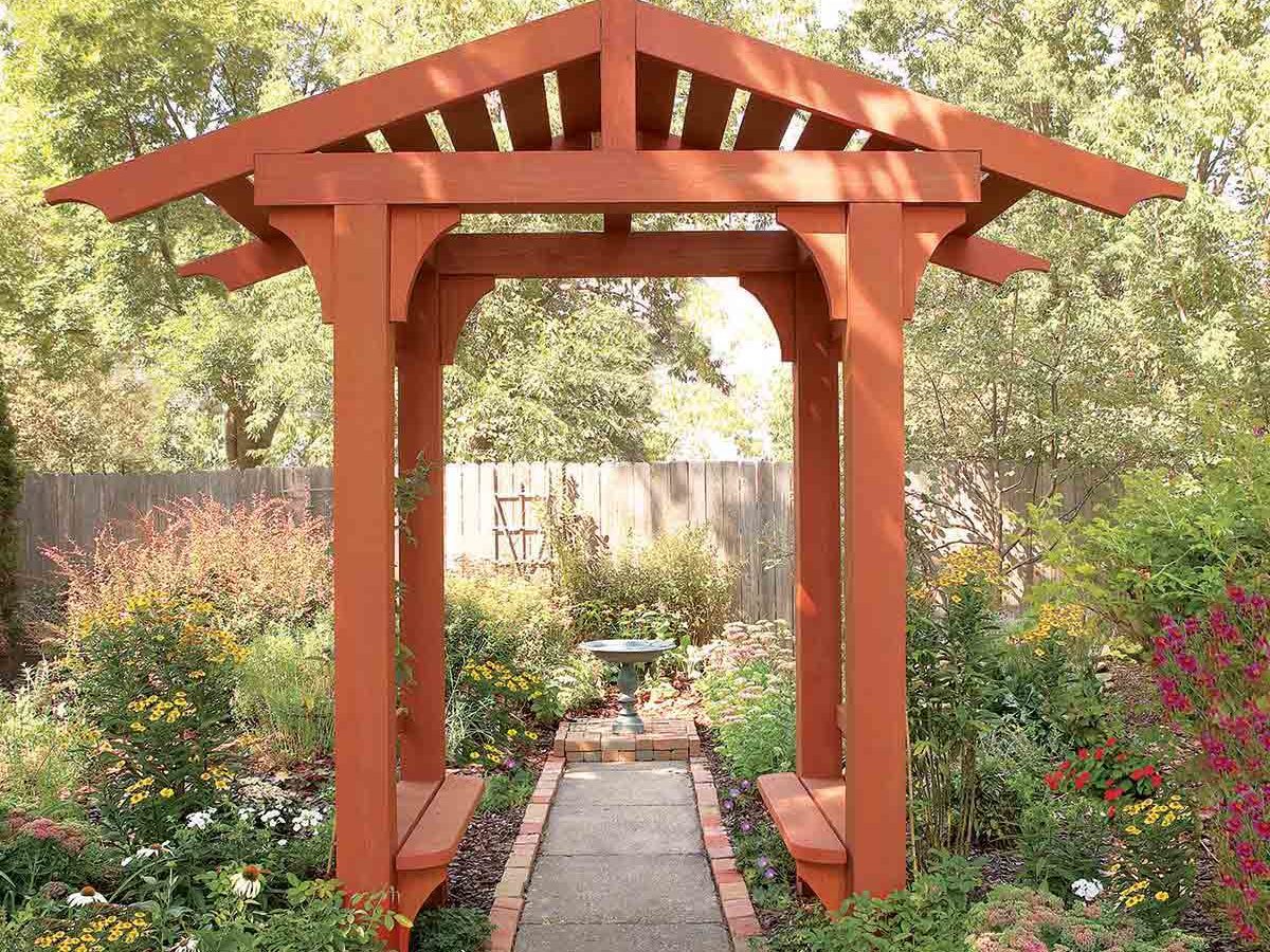 diy backyard idea arbor