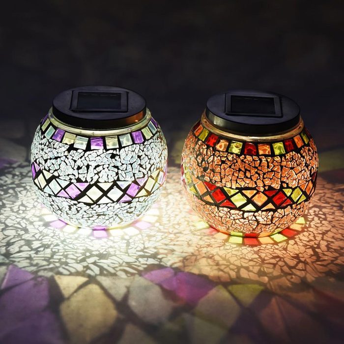 Mosaic solar lights