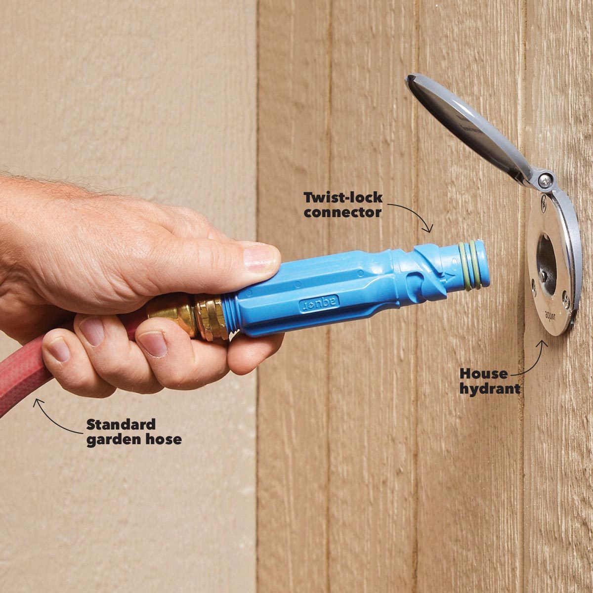 aquor twist and lock hose connector watering