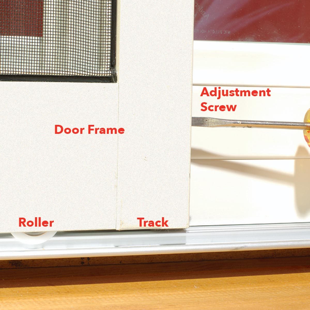 sticking patio screen door fix