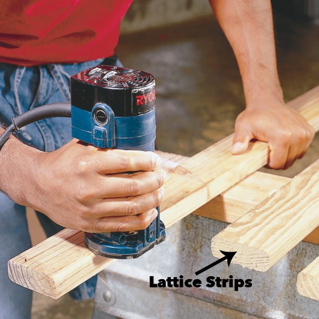 make lattice strips pergola