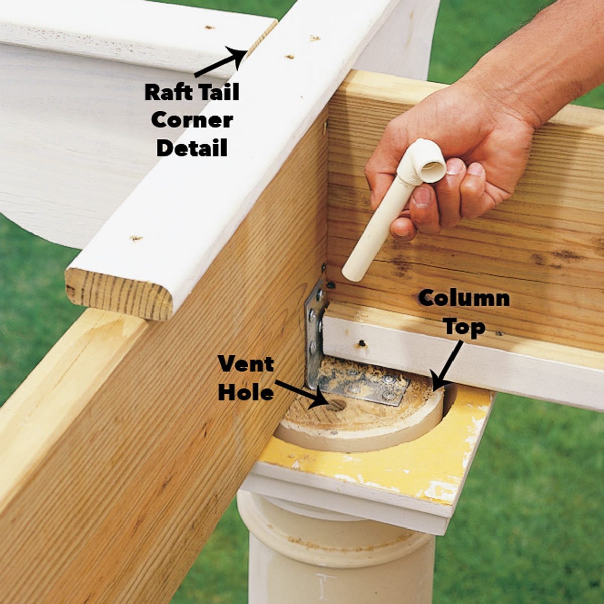 pvc pieces to columns