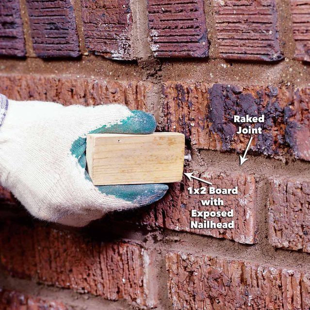 rake the mortar joints