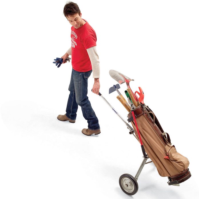 golf bag caddy garden tools