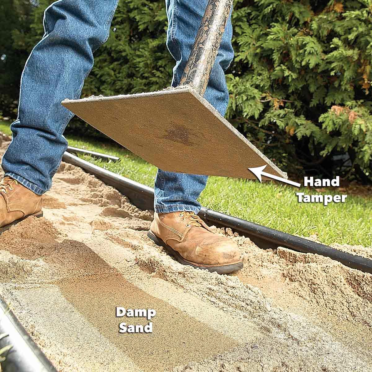 add sand to path