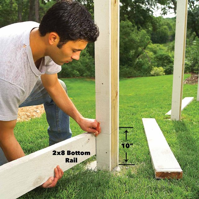 mark lower rail height